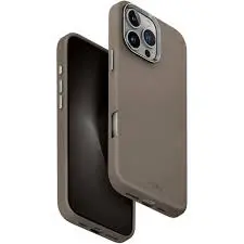 UNIQ LYDEN (VEGAN LEATHER) PROTECTIVE LEATHERETTE CASE WITH ALUMINIUM CAMERA BEZEL FOR 2024 IPHONE 16 PRO MAX | CARAMEL
